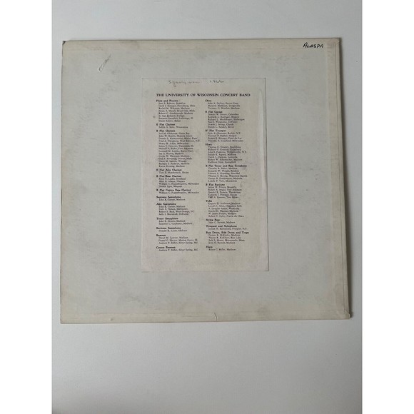 University Of Wisconsin Concert Band Raymond Dvorak Souvenir Recording 1966 Tour - Picture 2 of 7